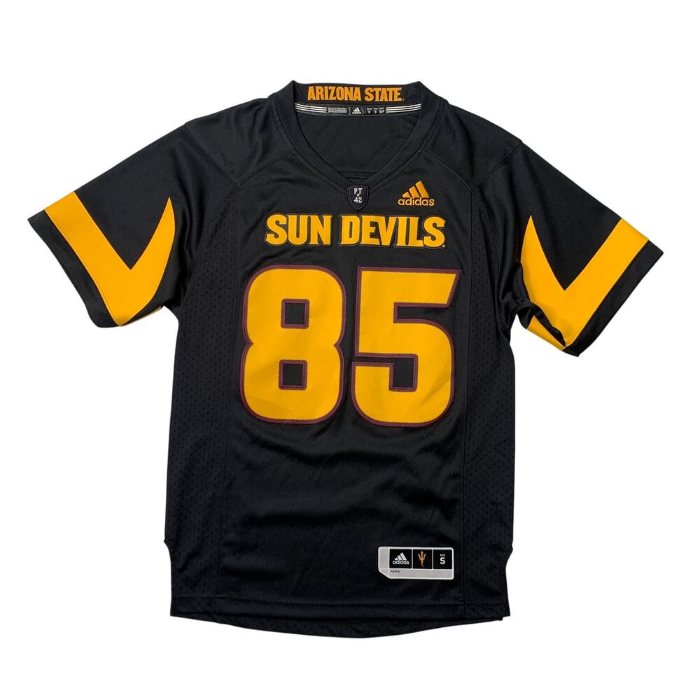 Arizona State Sun Devils Jersey Mens S Small Black #85 ASU Football Adidas